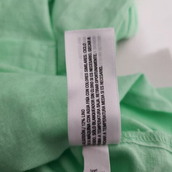 Universal Thread Shirt Womens Cropped Fit Mint Green Button-Up Shirt XS - Picture 10 of 14